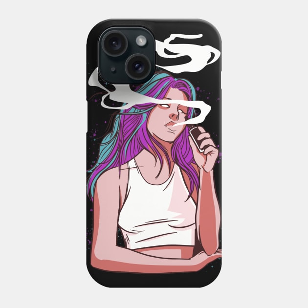 Sassy vaper girl Phone Case by bestcoolshirts