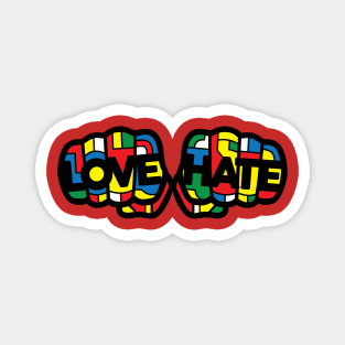 Love & Hate Fists Magnet