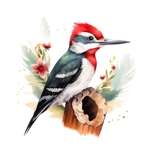 Cute Woodpecker Illustratrion T-Shirt