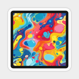 Abstract oil and water mix background Magnet