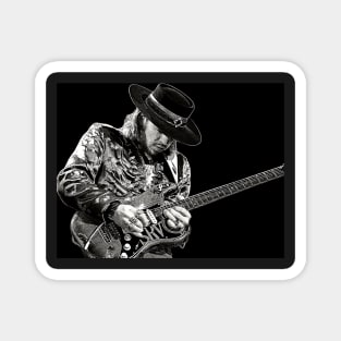 Stevie Art Poster Texas Blues Print Blues Rock Mixed Painting Musician Gift Large Poster Magnet