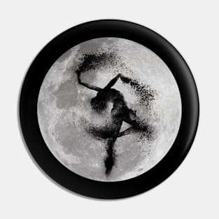 Ballerina silhouette and full moon - sand explosion - dance lover / ballet lover - gift idea Pin