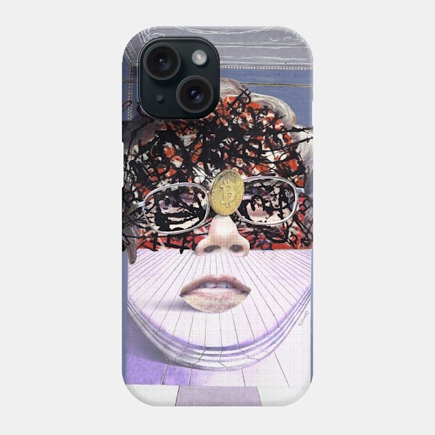 Face of Satoshi #4 Phone Case by CyberRex