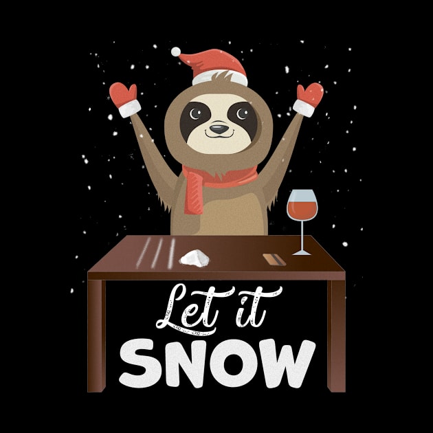 Let It Snow Sloth Cocaine Xmas Gift by magazin