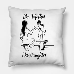 Swimmer - Mom and Daughter Pillow