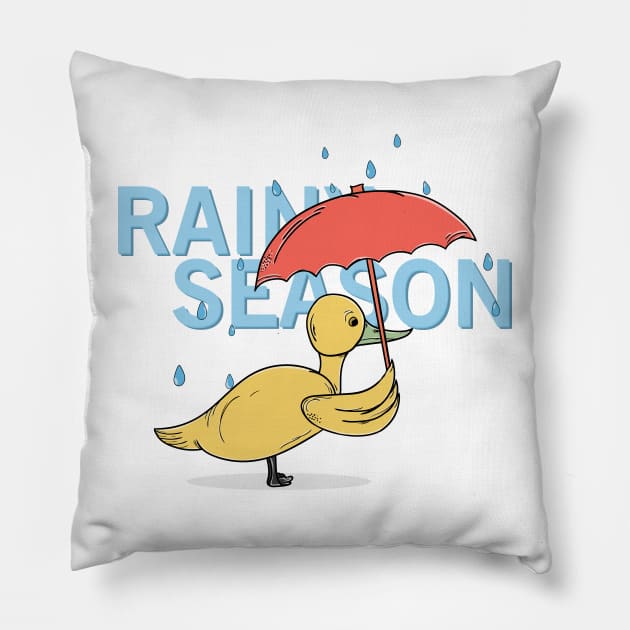 rainy season Pillow by perfunctory