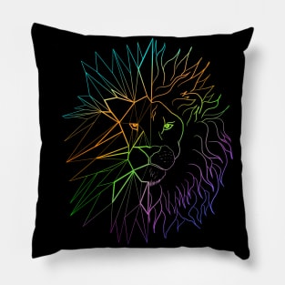 rainbow lion Pillow