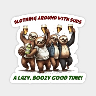 Slothing around with suds: A lazy, bozzy good time! Magnet