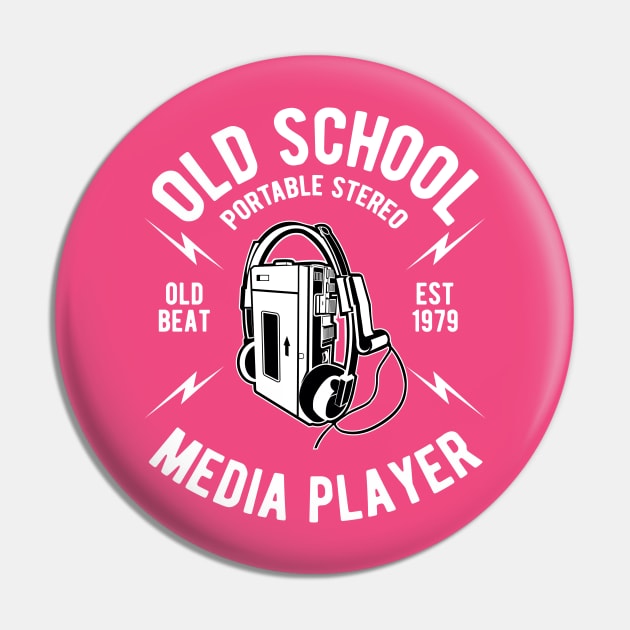 Old School Media Player Pin by lionkingdesign