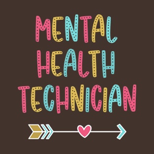 Mental Health Technician - Fun & Casual Boho Design T-Shirt