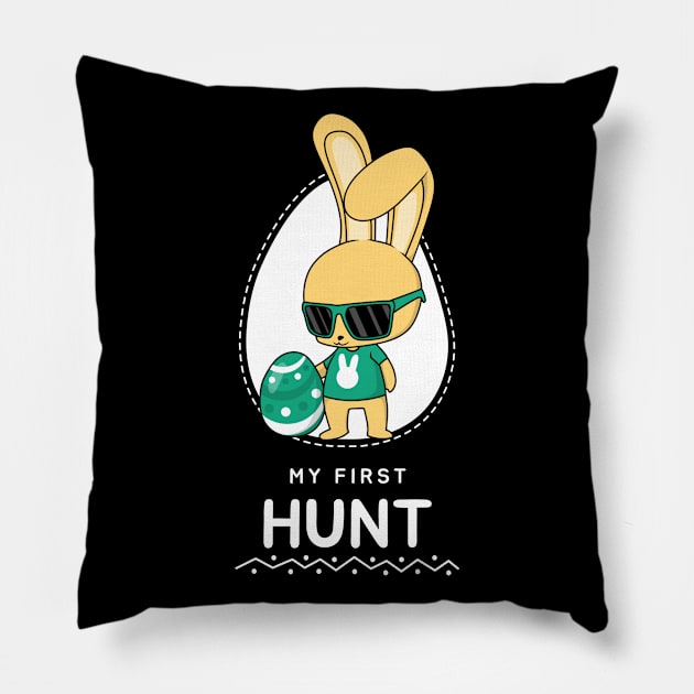 My First Hunt , Happy Easter Pillow by MONMON-75