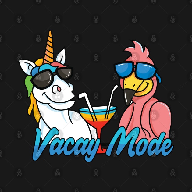 Vacay Mode Funny Cartoon Celebration by Mandra