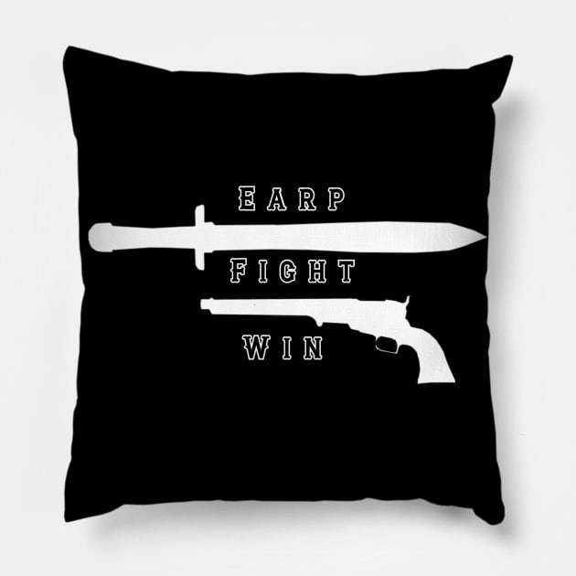 Earp Fight Win - White Pillow by PurgatoryArchaeologicalSurvey