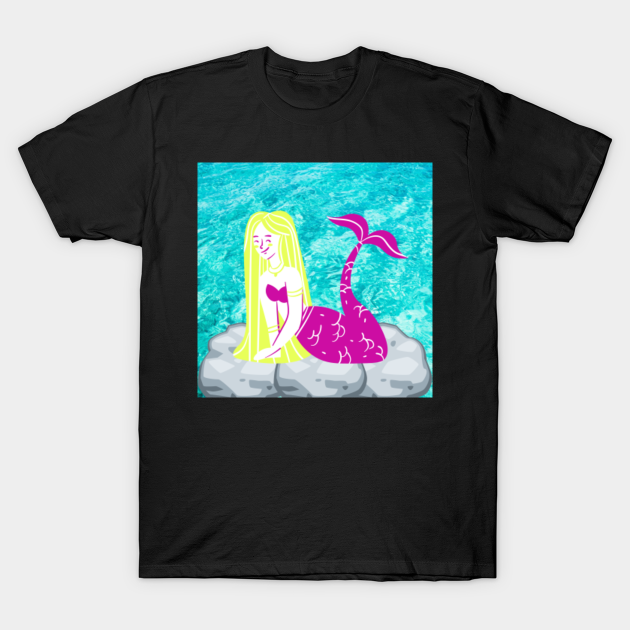 Discover Mermaid On Rock - Mermaids - T-Shirt