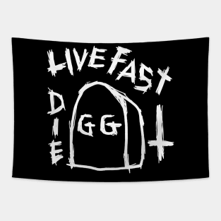 LIVE FAST DIE Tapestry