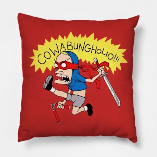 Cowabungholio Beavis Fight Pillow