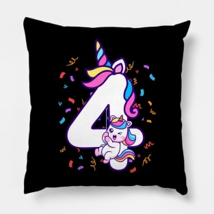 Cute Birthday Unicorn Pillow