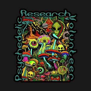 Psychedelic Mushroom | Psychedelic Research Volunteer T-Shirt