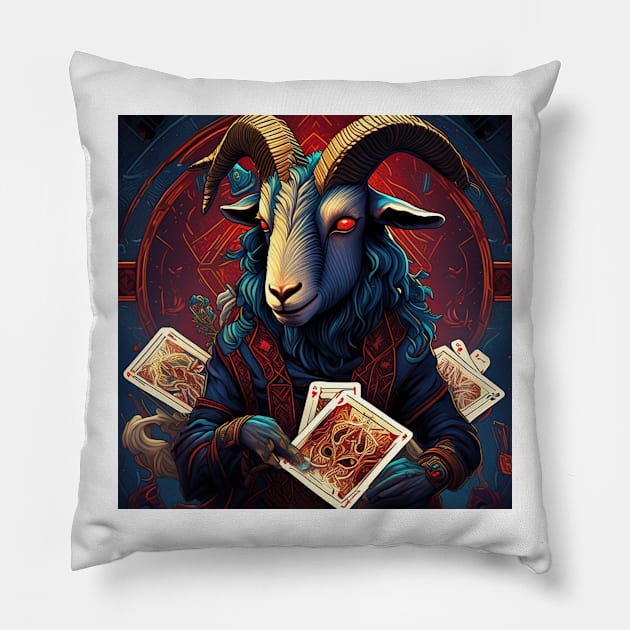 The goat is the devil Pillow by Andrewstg