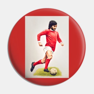 George Best Painting Pin