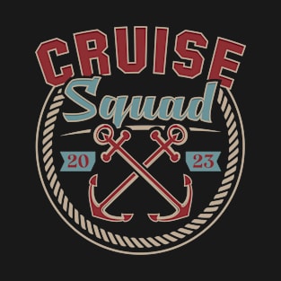 Family Cruise Squad 2023 Matching Shirts Nautical Anchor T-Shirt