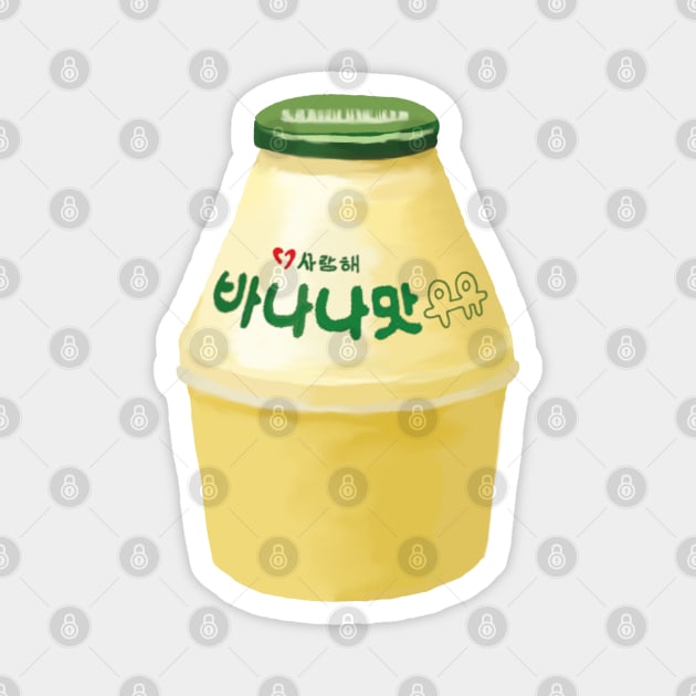 Banana Milk 바나나맛 우유 Magnet by MandyE