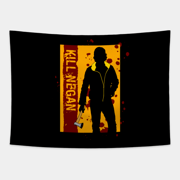 Zombie Killer Action Movie Mashup Gift For Zombie Fans Tapestry by BoggsNicolas