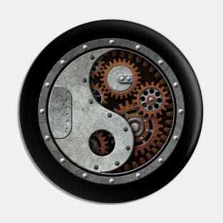 Industrial Steampunk Yin Yang Pin