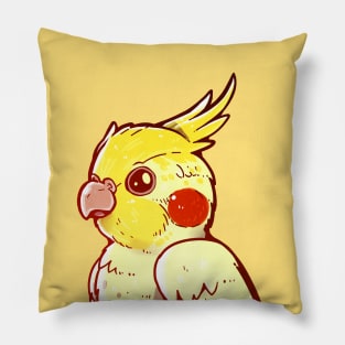 Pocket Cute Yellow Cockatiel Bird Pillow