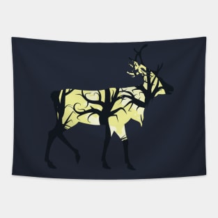 Full moon deer Tapestry