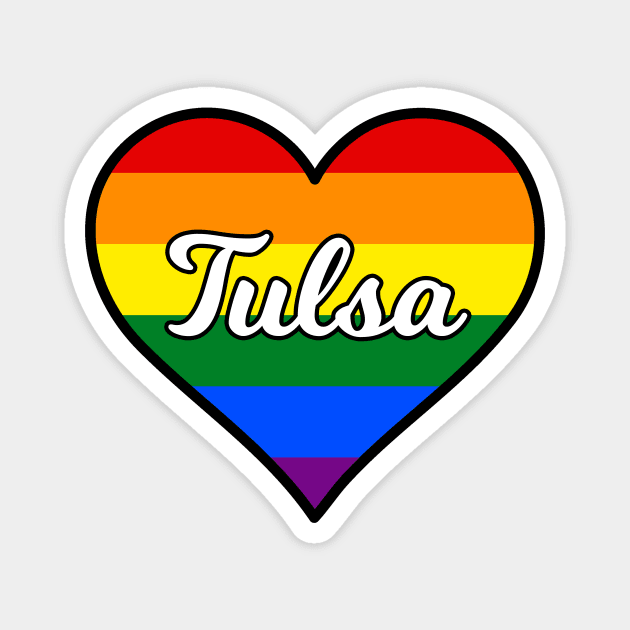 Tulsa Oklahoma Gay Pride Heart Magnet by fearcity