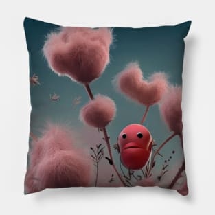 A.I. Generated Alien Flower with Robotic Pollinator Pillow