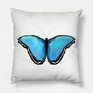 Blue Butterfly Pillow