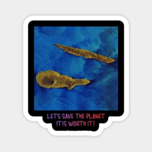Save the Planet Endangered Earth Design Celebration Magnet
