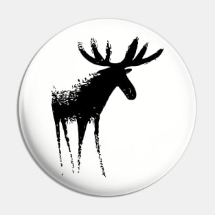 Moose Charcoal Maine Wildlife Pin