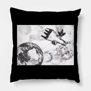 Laika in the Sky Pillow