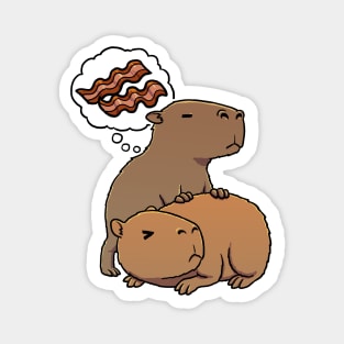 Capybara hungry for Bacon strips Magnet