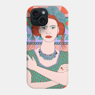 Empowered girl with roses Phone Case