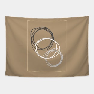 Japandi Circles Tapestry