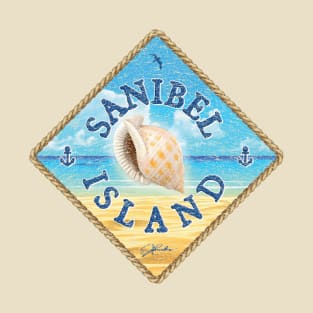 Sanibel Island, Florida, with Scotch Bonnet Shell and Beach T-Shirt