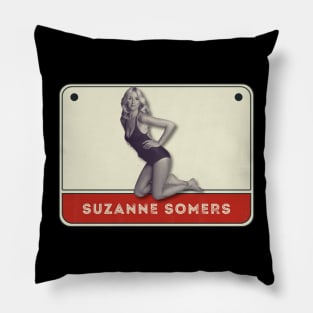 suzanne somers//original vintage fan art Pillow