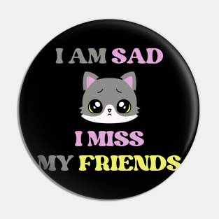 I am sad I miss my friends Pin