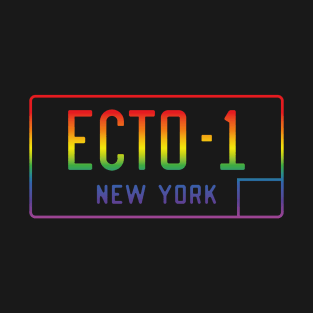 Ecto-1 Licence Plate (rainbow effect) T-Shirt