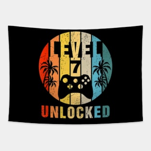 Level 7 Unlocked Video Gaming 7th Birthday Tapestry