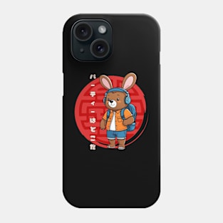 CUTE BEAR WITH BUNNY EARS Phone Case