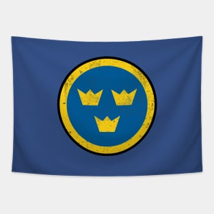 Swedish Air Force (distressed) Tapestry