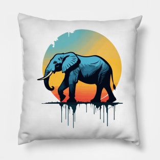 Elephant silhouette Pillow