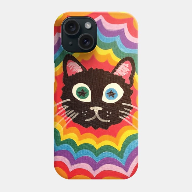 Rainbow Kitty Phone Case by Bucket Hat Kiddo