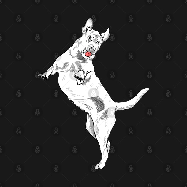 Marshall the White Labrador Retriever by Elizabeths-Arts