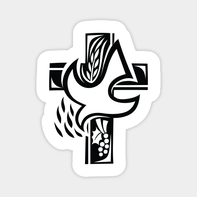Cross with Holy Spirit Magnet by martinussumbaji